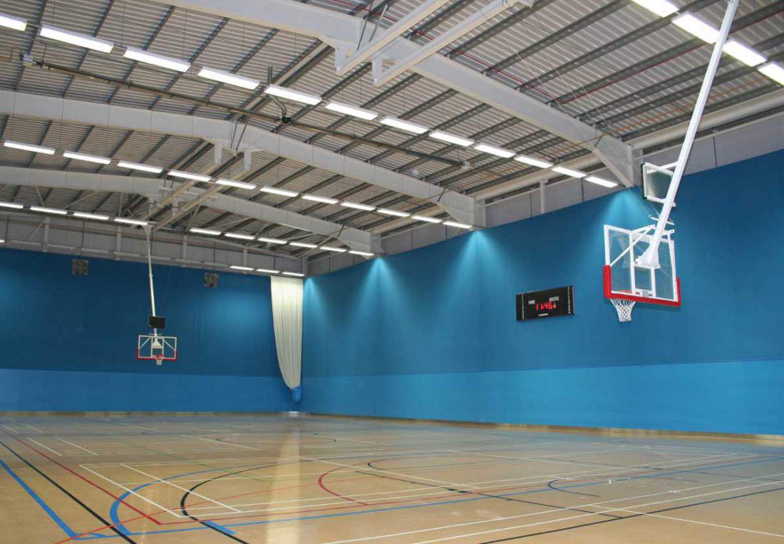 Large Sports Hall With Basketball Court