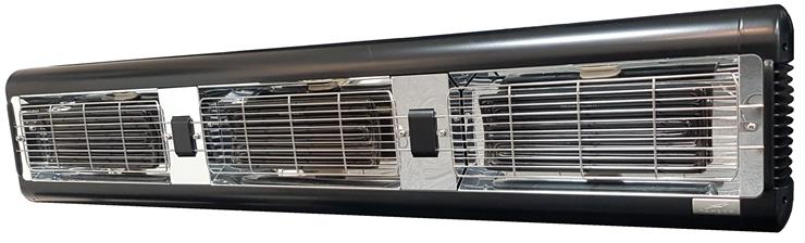 Tansun Sorrento Ceramic Triple Medium Wave Ceramic Infrared Heater In Black
