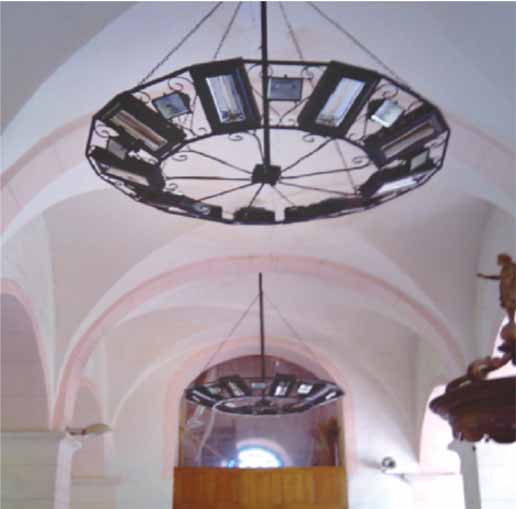 Tansun Apollo Infrared Heaters In A Church Chandelier Inside A Church