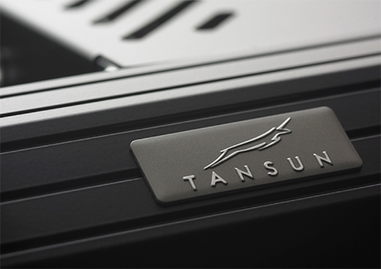 Grey Tansun Logo On Infrared Heater