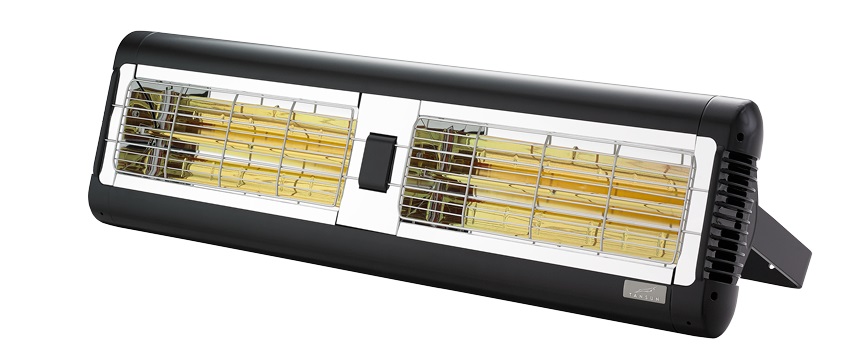 Tansun Sorrento Double Commercial Infrared Quartz Heater in Black