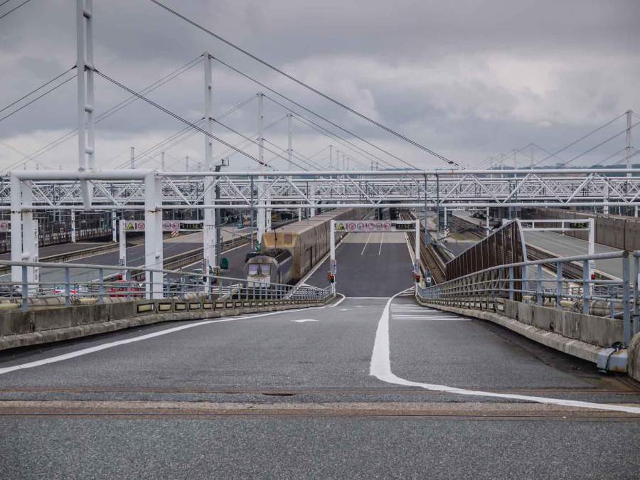 Entrance to UK Channel Tunnel Construction Site