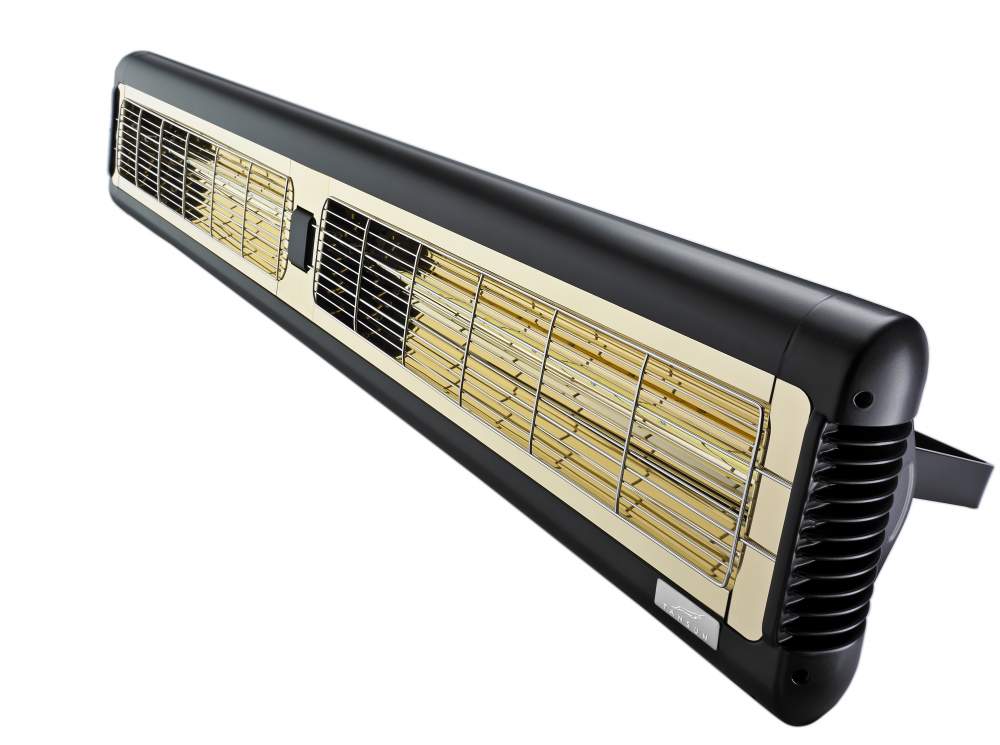 Monaco XL Double Ultra Low Glare Infrared Heater in Black