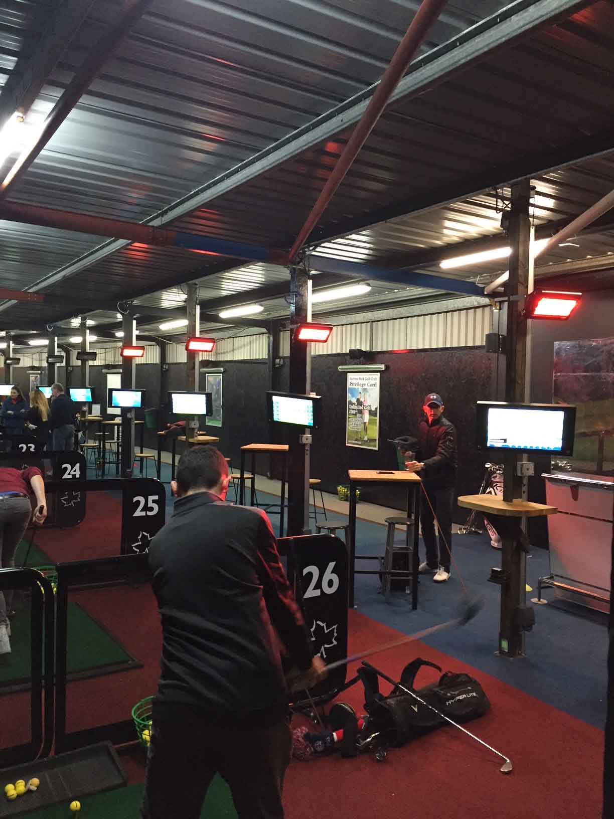 Infrared Heaters at Golf Driving Range at Horton Park Golf