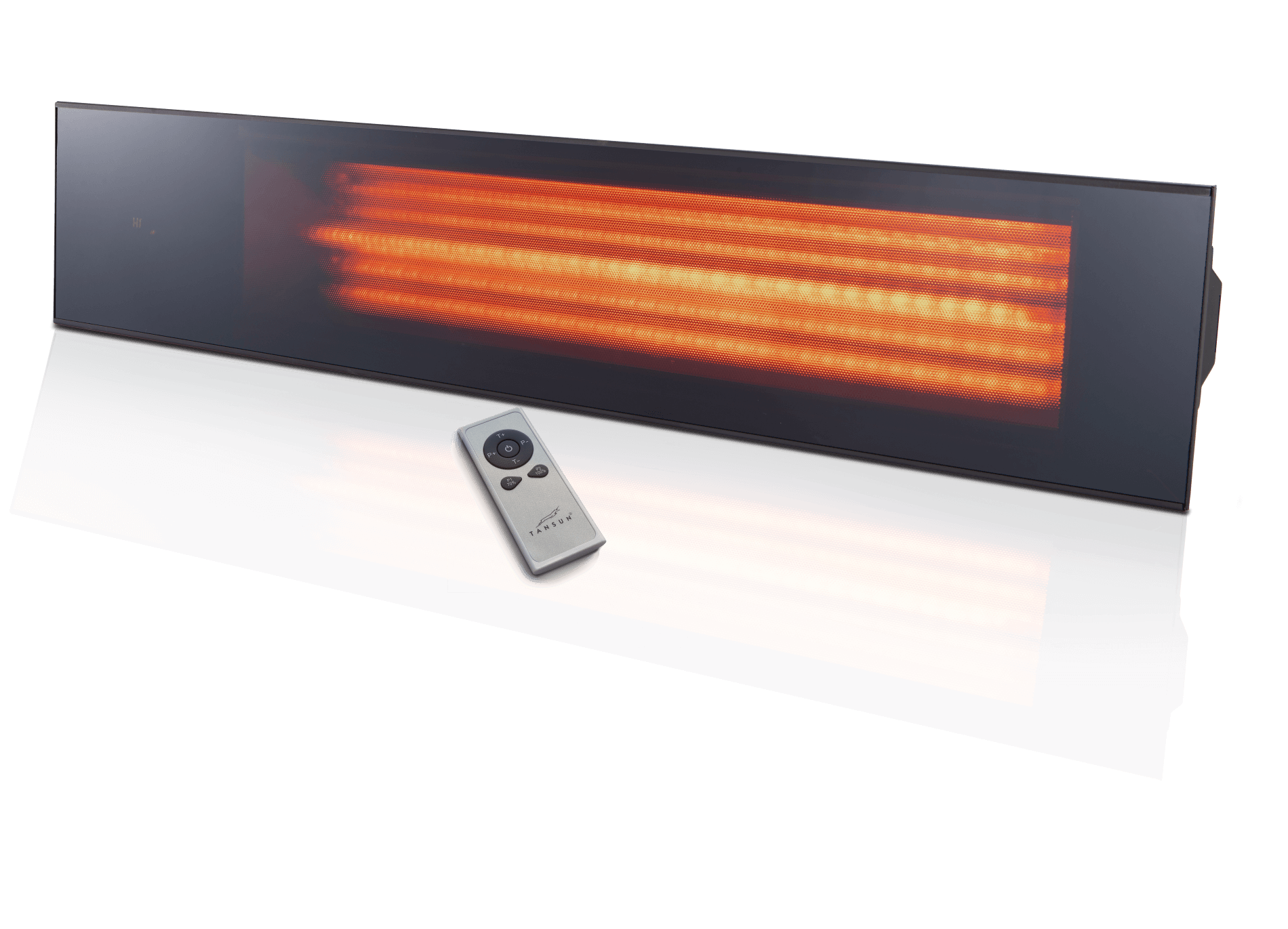 Front side on view of Tansun Linea Heater