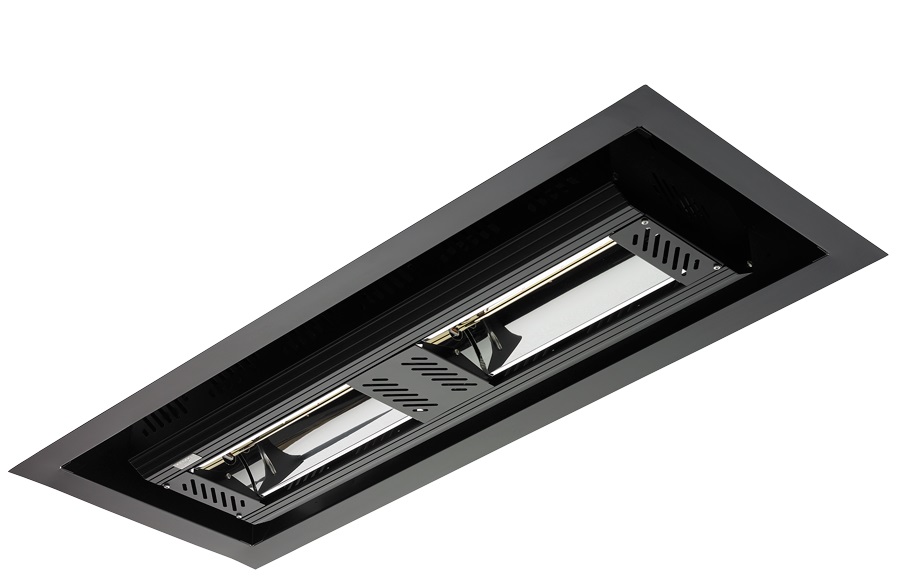 Tansun Apollo Recess Double Infrared Ceiling Heater in Black